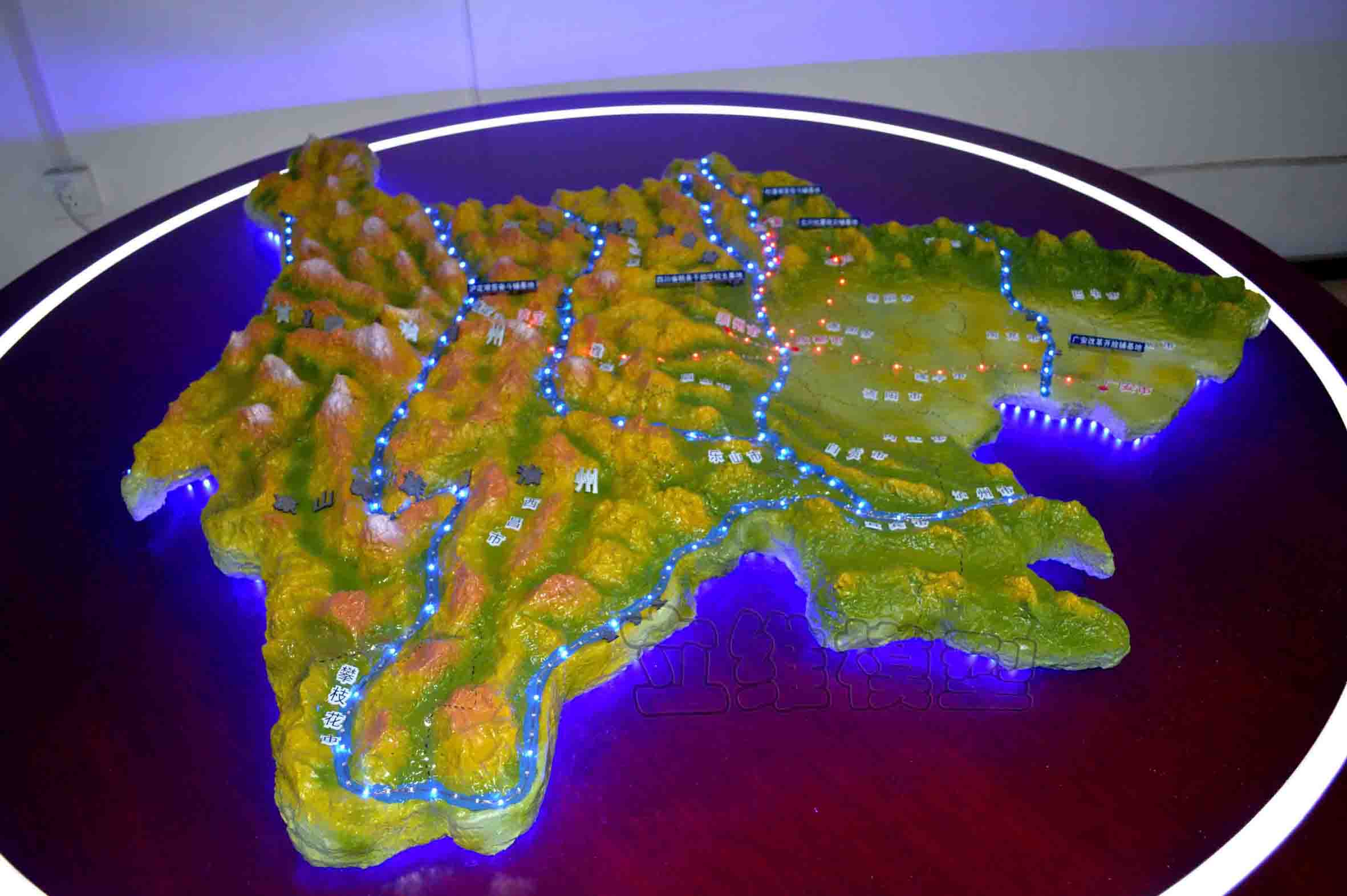 四川立体地图1:60万