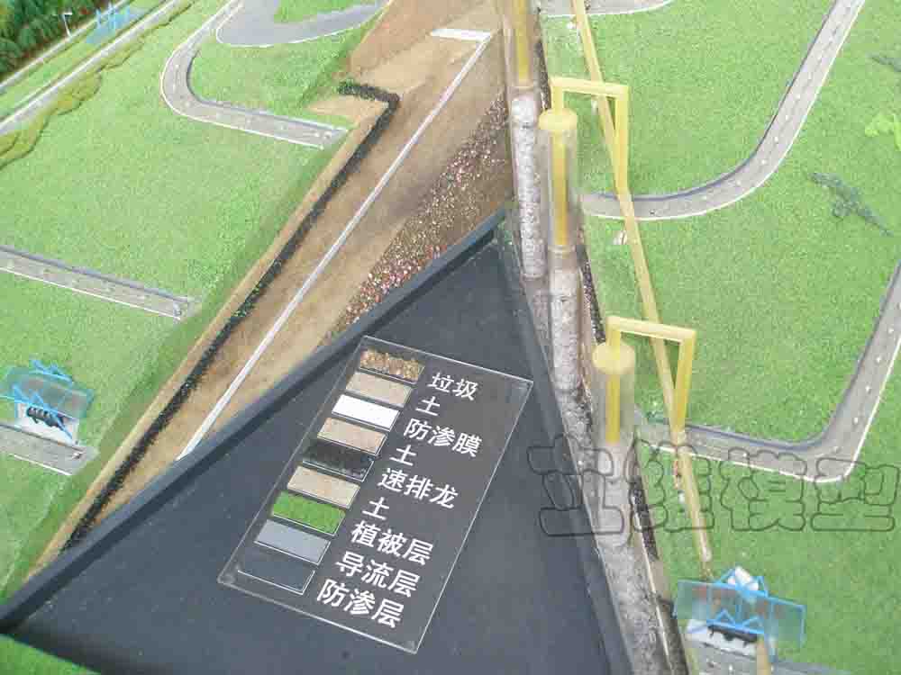 垃圾卫生填埋场剖面