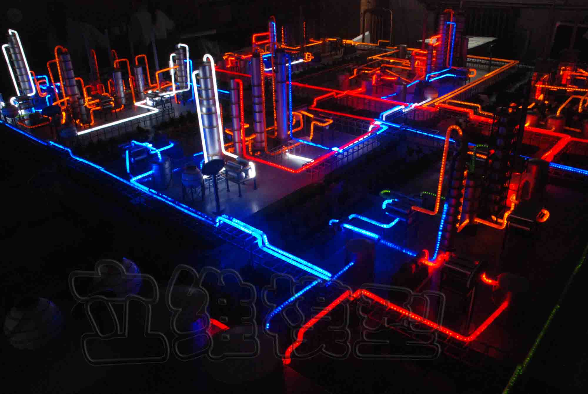 油田工作工艺流程灯光演示模型