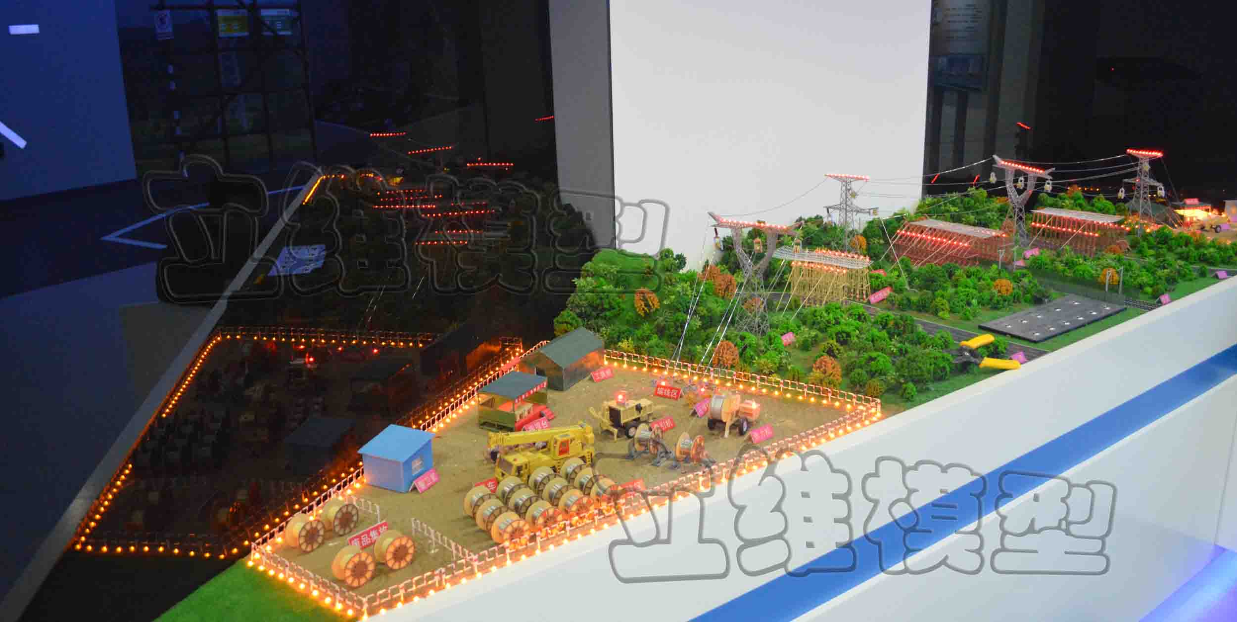 张拉线动态演示模型